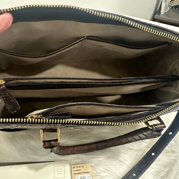 Brahmin Crandall chocolate Whitney satchel handbag - Picture 3 of 9